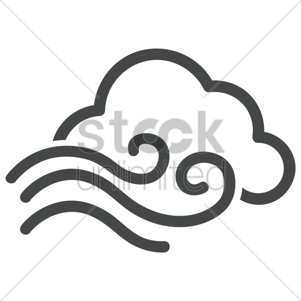 Wind, Drawing, Graphics, Transparent Png Image Clipart - Cloud And Wind Clipart (600x600), Png Download