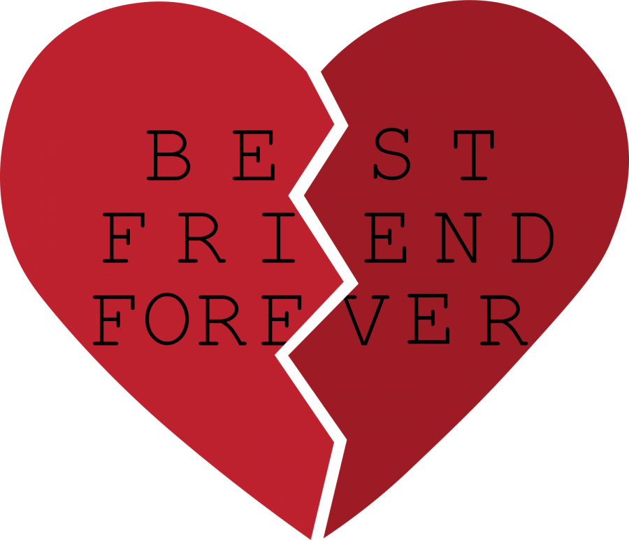 Banner Royalty Free Best Friends Heart Clipart - Heart Broken Best Friend - Png Download (900x772), Png Download