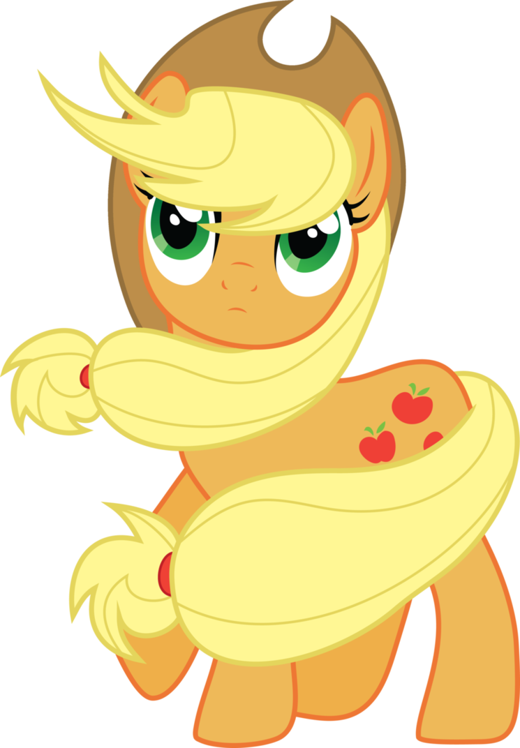 Transparent Wind Clipart Png - Mlp Applejack Windy Mane (745x1072), Png Download
