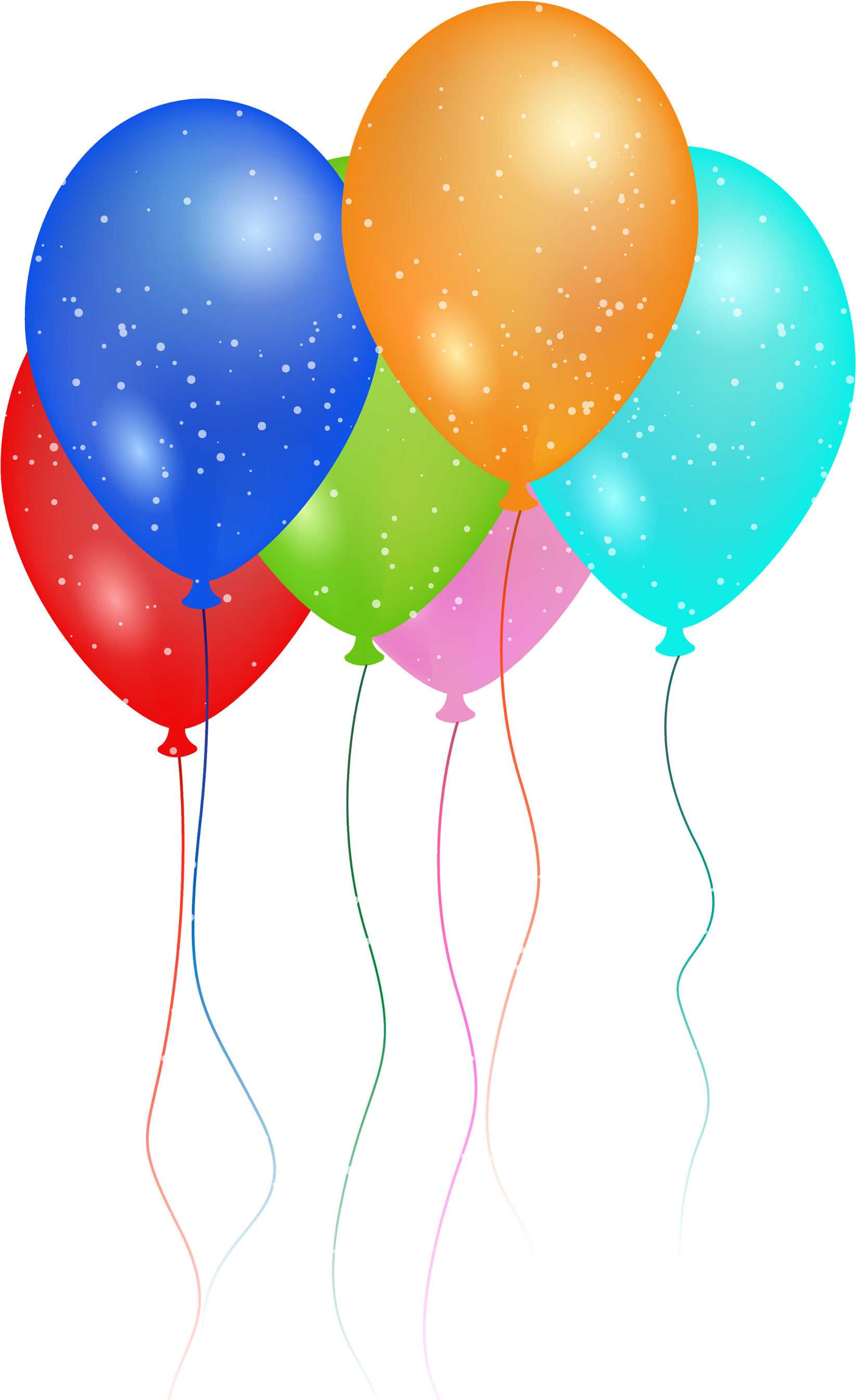 Birthday Balloons Png - Happy Birthday Party Balloons Clipart (2000x2788), Png Download