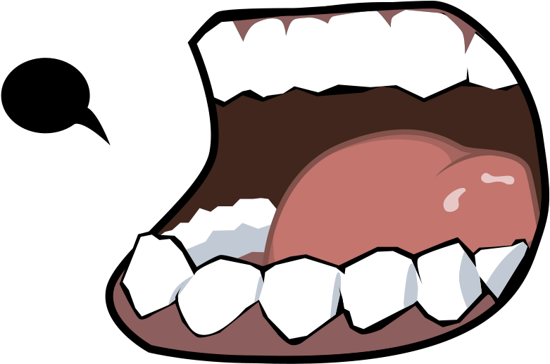 Mouth Eating Clip Art - Angry Cartoon Mouth Png Transparent Png (900x563), Png Download