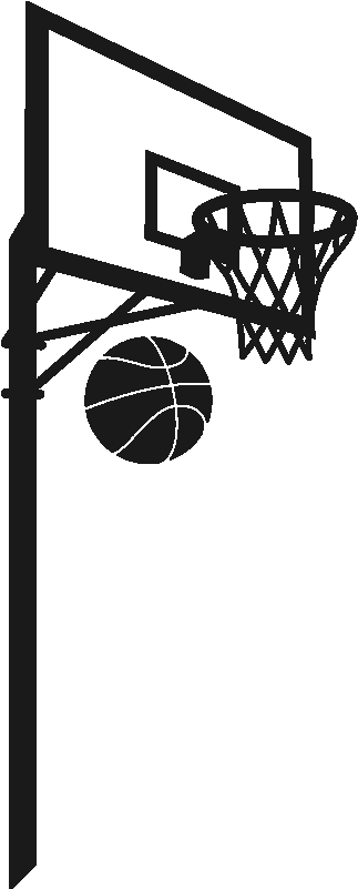 Ros Basketball Hoop1 - Basketball Hoop Silhouette Png Clipart (800x800), Png Download