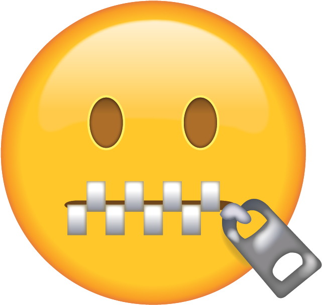 Zipper Mouth Png - Zipper Mouth Emoji Clipart (640x640), Png Download