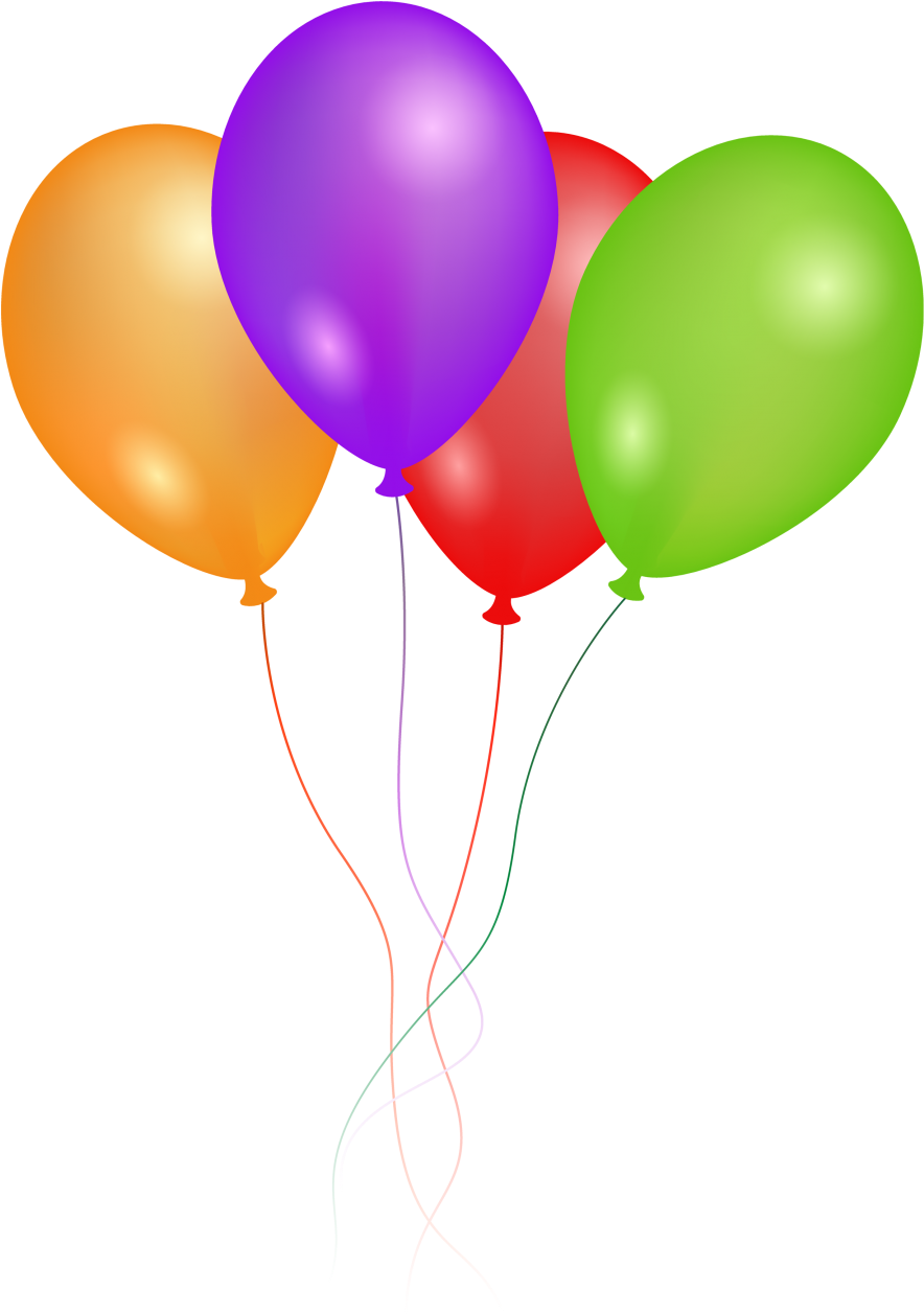4 Balloons Clipart Jpg Free Library 4 Balloons Clipart - 4 Balloons Clipart - Png Download (884x1257), Png Download