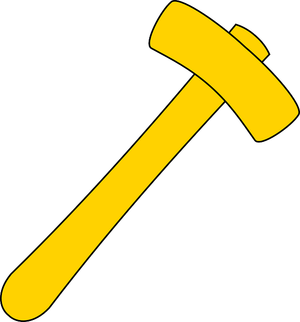 Hammer Yellow Clipart (558x598), Png Download