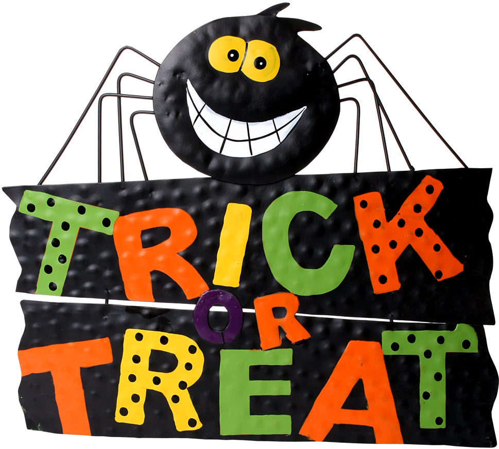 Trick Or Treat Png Background Image - Cartoon Trick Or Treat Sign Clipart (1000x1000), Png Download