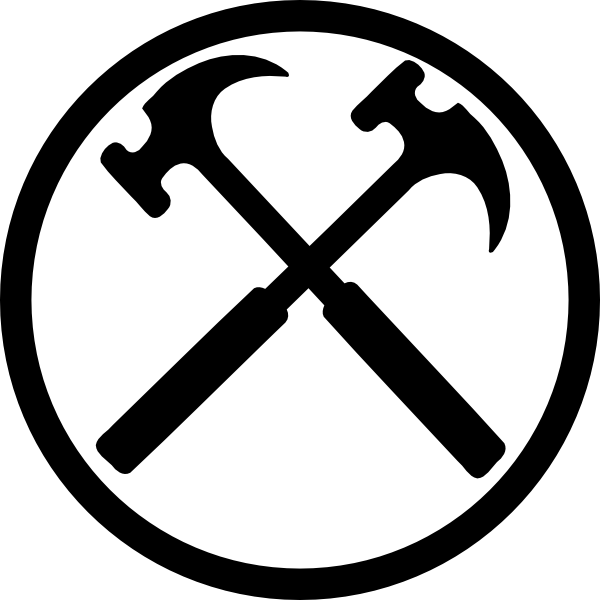 Transparent Hammer Clip Art - Crossed Hammers - Png Download (600x600), Png Download