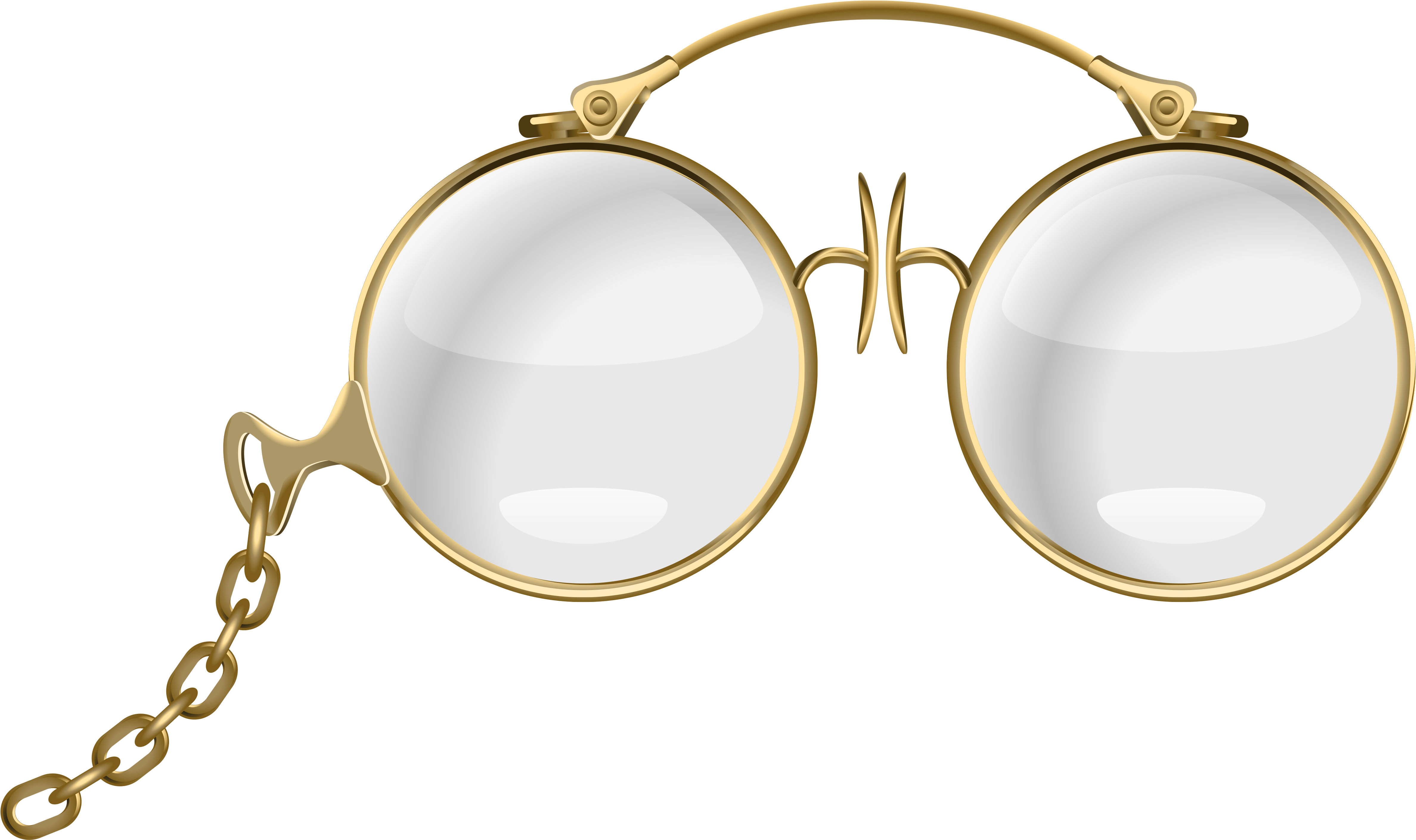 Banner Free Stock Free Clipart Of Eyeglasses - Gold Eye Glasses Png Transparent Png (4751x2819), Png Download