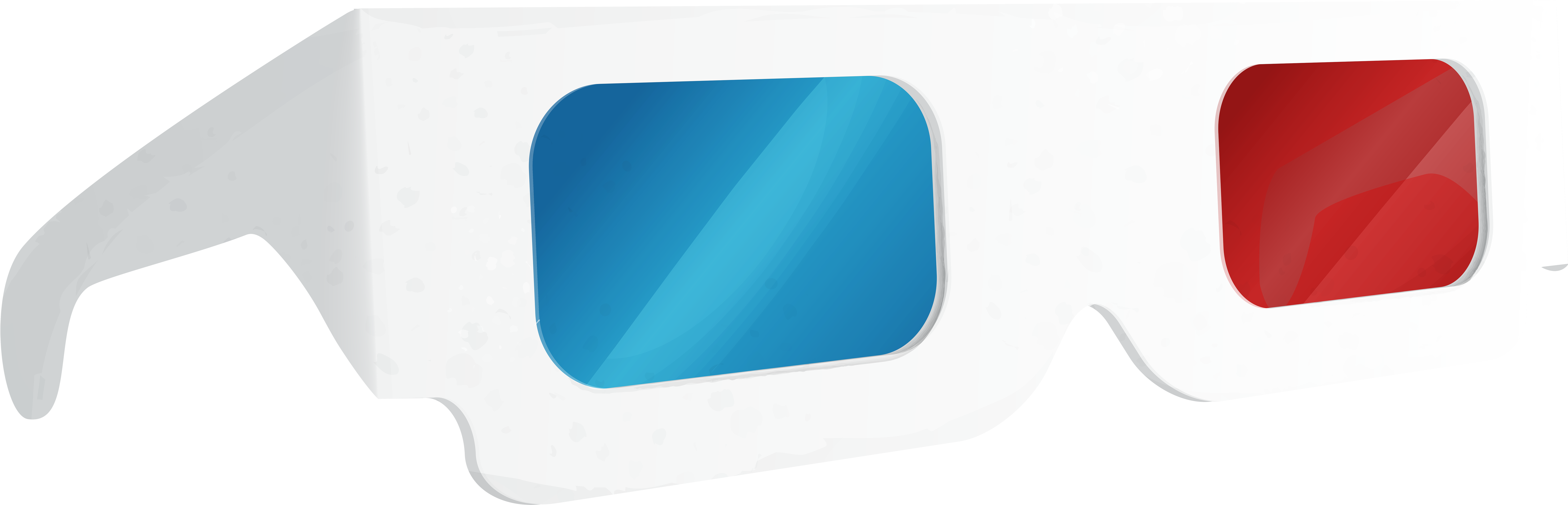 Transparent Glasses Clip Art - Transparent 3d Glasses Png (7758x2499), Png Download