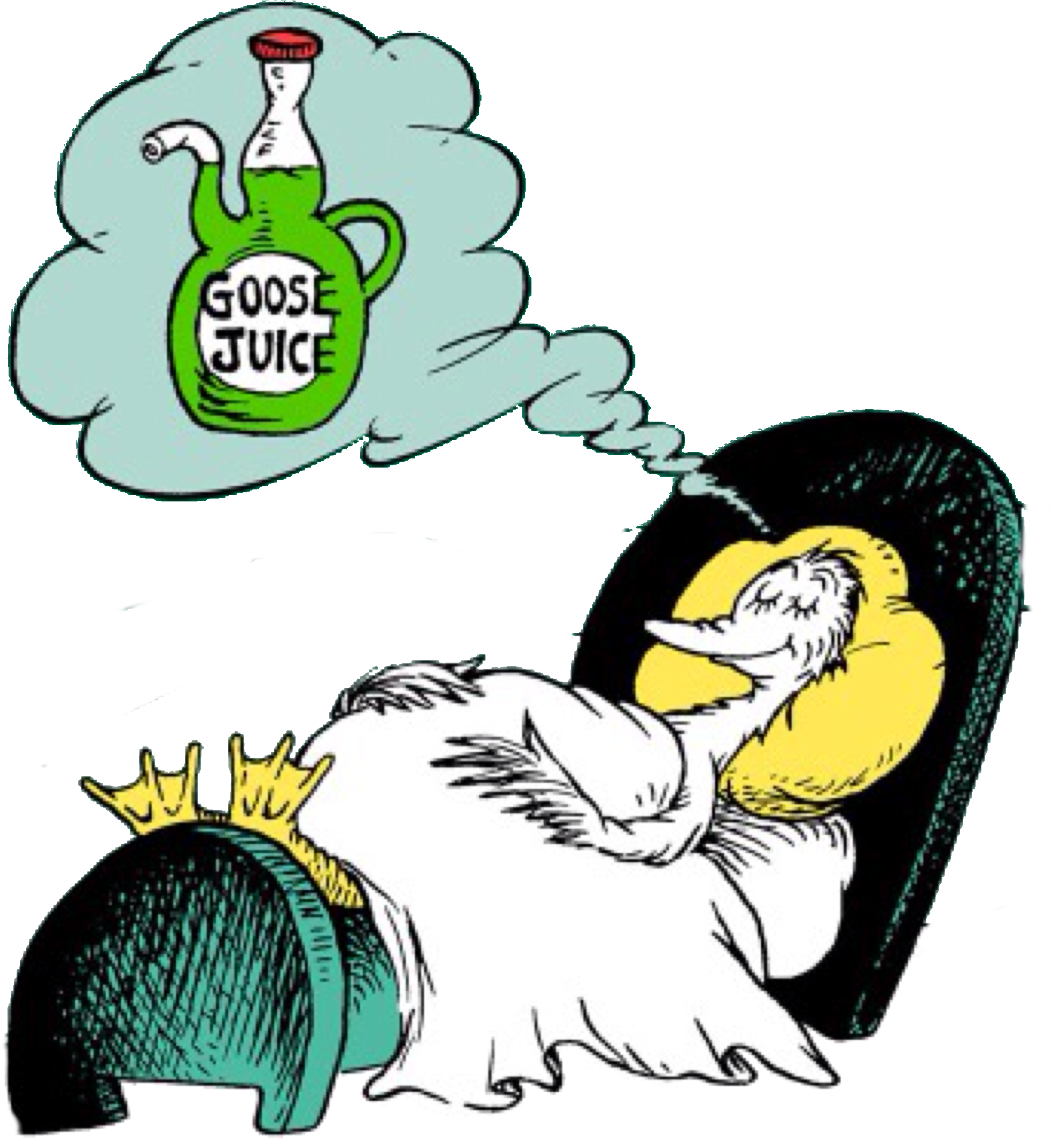 Seuss Wiki - Dr Seuss Sleep Book Goose Juice Clipart (1899x2048), Png Download