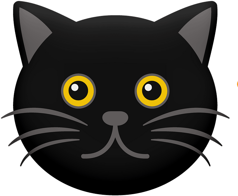 Cartoon Black Cat Face Clipart - Cartoon Black Cats - Png Download (784x800), Png Download
