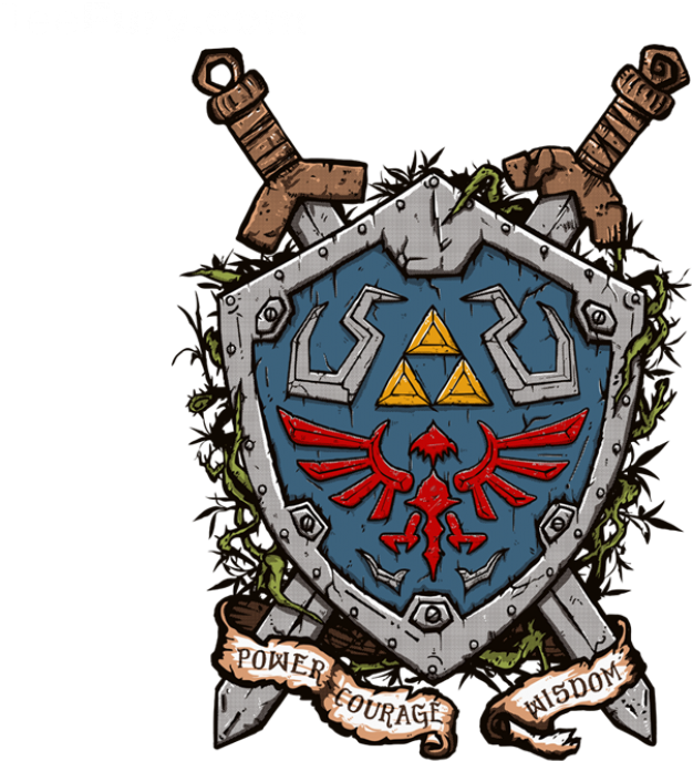 Zelda Coat Of Arms Clipart , Png Download - Legend Of Zelda Shield Tattoo Transparent Png (626x687), Png Download
