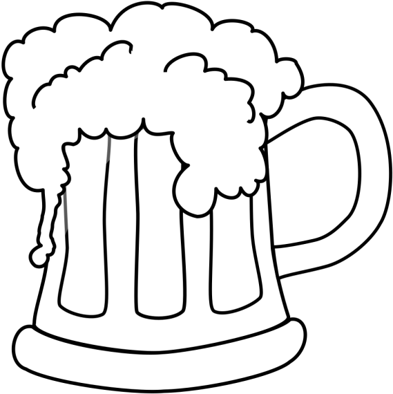 Beer Clipart Black And White - Png Download (600x600), Png Download