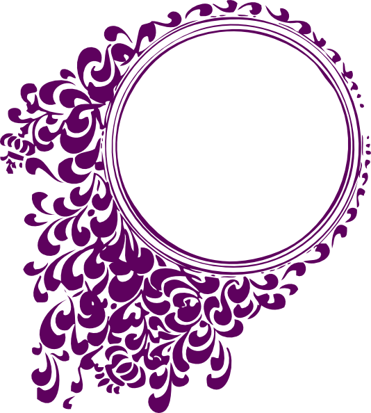 Purple Filigree Circle Clip Art At Clipart Library - Transparent Circle Background Design - Png Download (534x594), Png Download