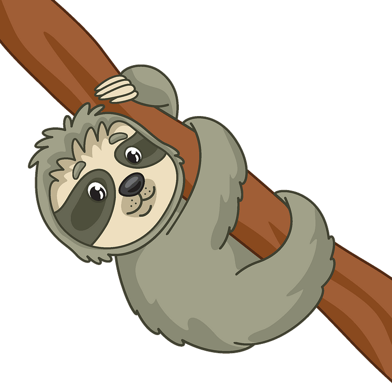 Download Sloth Clipart - Cartoon - Png Download (#5228922) - PinClipart