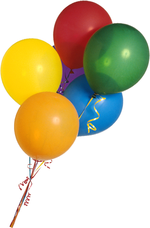 Balloon Bunch Clipart - Transparent Background Real Balloons Png (518x784), Png Download