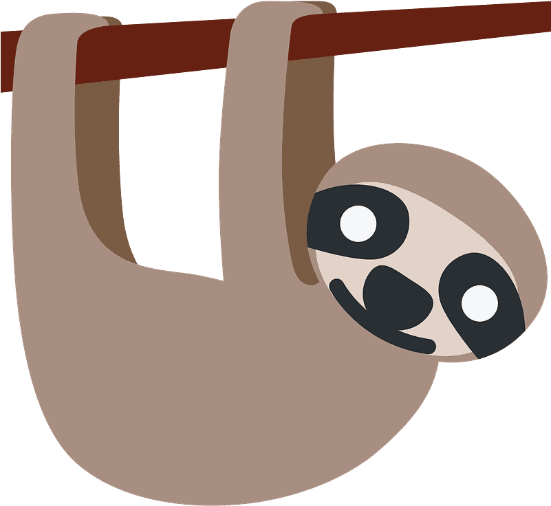 Sloth Emoji Clipart - Sloth Emoji Twitter - Png Download (800x800), Png Download