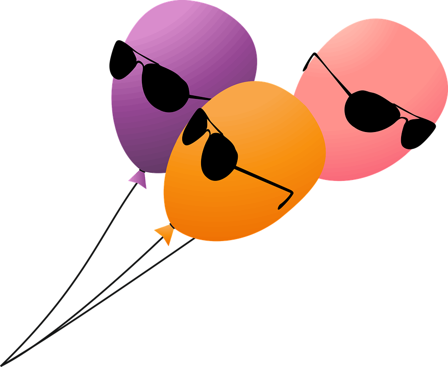 Birthday Balloon Graphics - Funny Balloon Png Clipart (878x720), Png Download