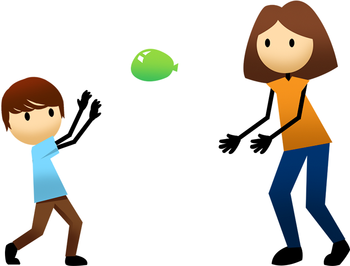 Volleyball Clipart Vector - Water Balloon Toss Clipart - Png Download (698x530), Png Download