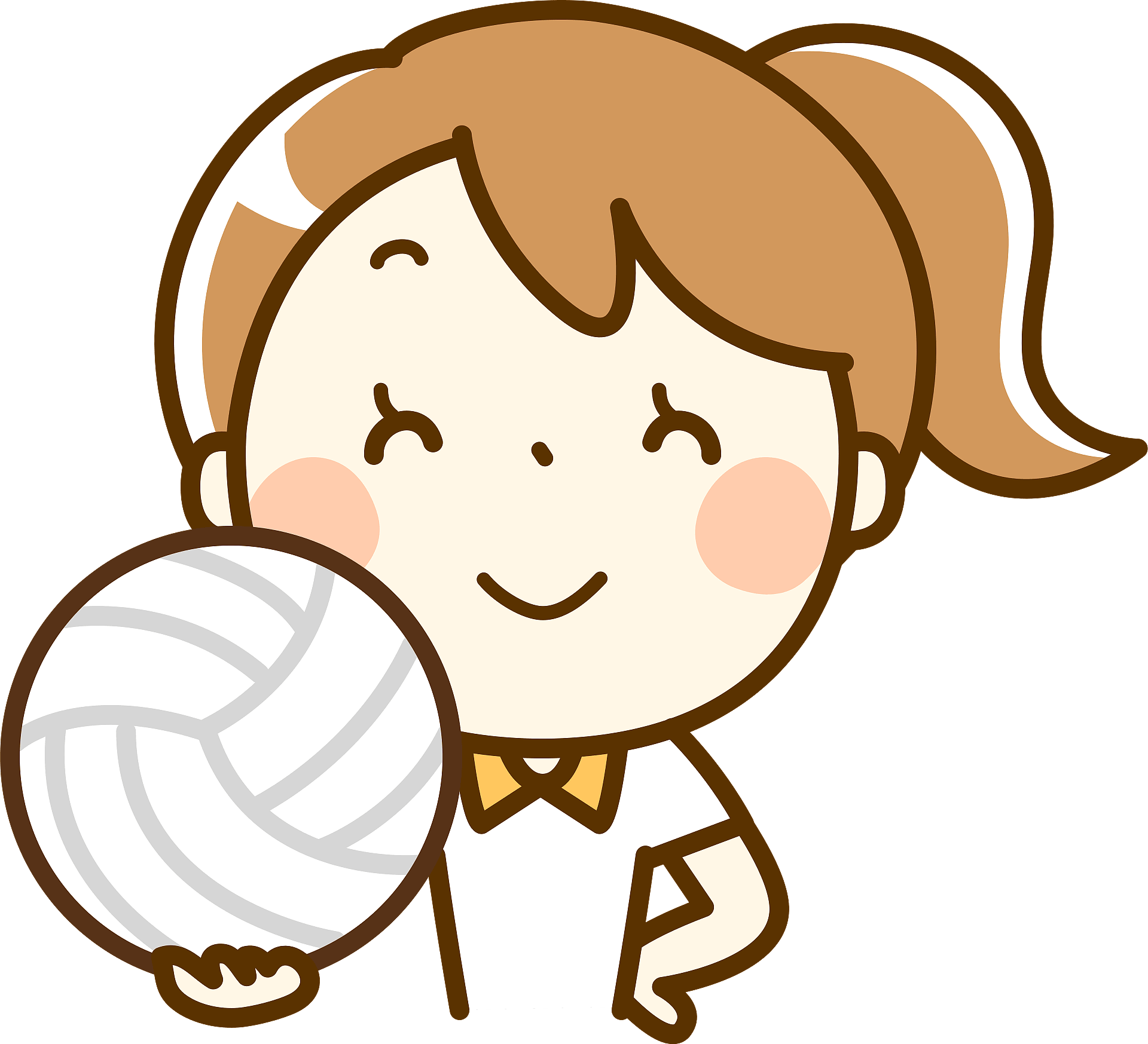 Download Volleyball Sports Girl Clipart Girl Playing Volleyball