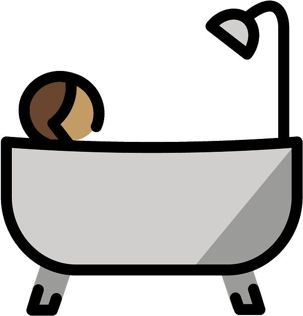 Person Taking Bath Emoji Clipart - Scalable Vector Graphics - Png Download (800x800), Png Download