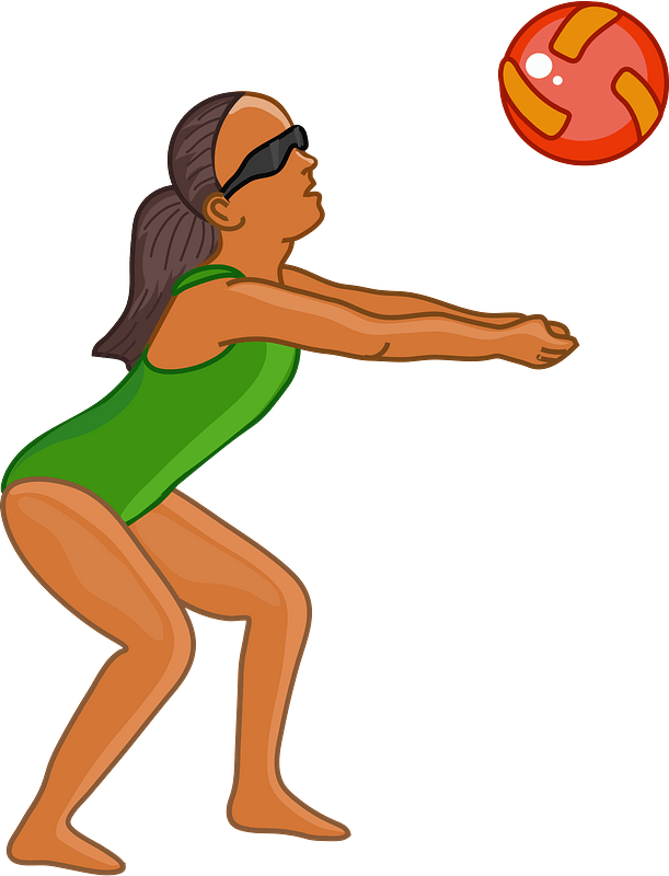 Volleyball Player Clipart - Cartoon - Png Download (611x800), Png Download