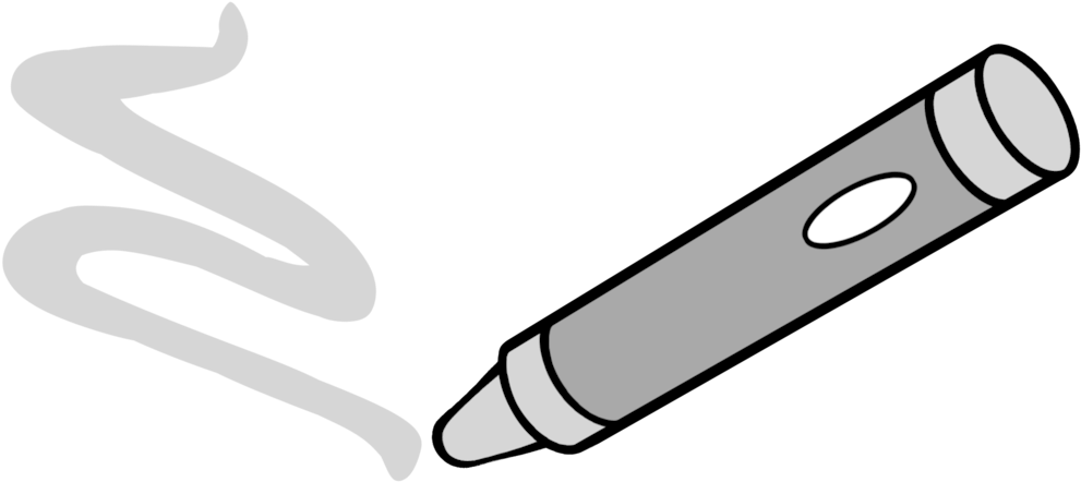 Crayons Clipart Gray, Crayons Gray Transparent Free - Silver Crayon Clipart - Png Download (1024x463), Png Download