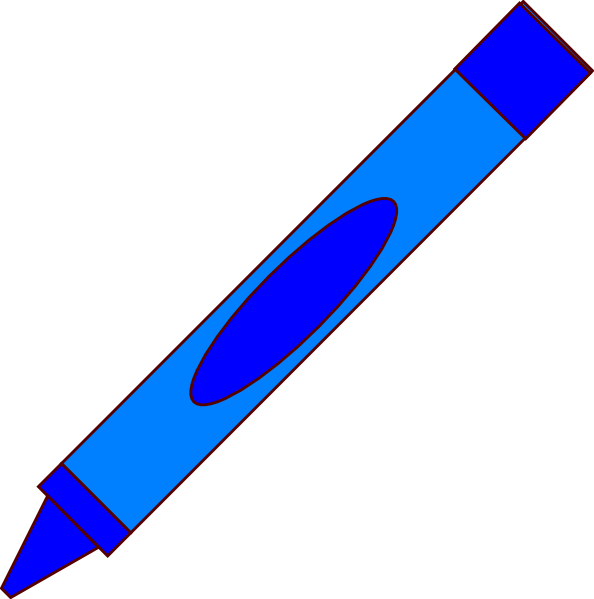Clip Art Danasojak Top - Blue Crayon Clipart - Png Download (594x599), Png Download