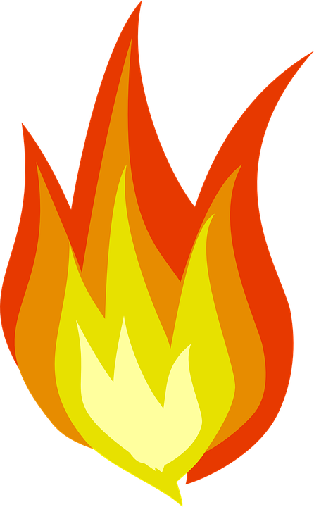 Fire Flame Flaming Burn Hot Heat Flaming Vector Graphic - Ponce De Leon Inlet Lighthouse & Museum Clipart (446x720), Png Download