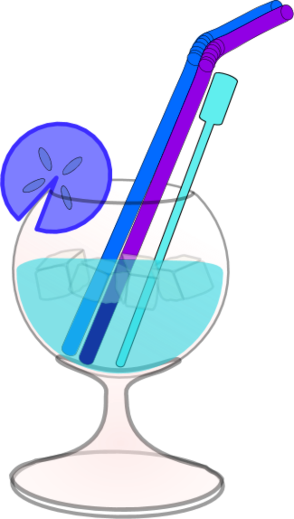 Glass Juice Straw Lemon Ice - Straw On The Glass Clipart ...