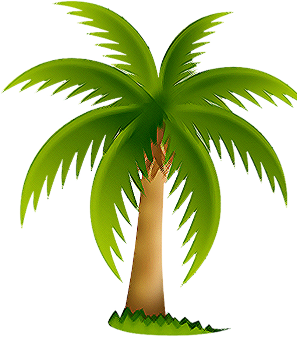 Transparent Taking Out The Trash Clipart - Free Palm Tree Clip Art - Png Download (593x675), Png Download