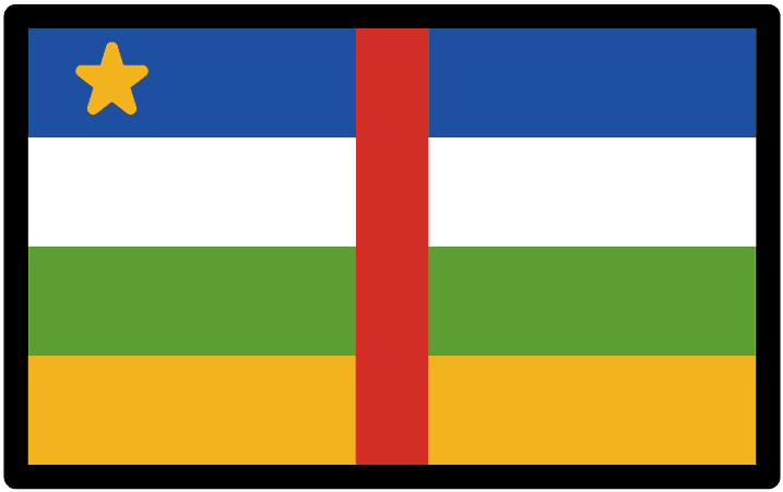 Central African Republic Flag Emoji Clipart - Flag - Png Download (800x800), Png Download