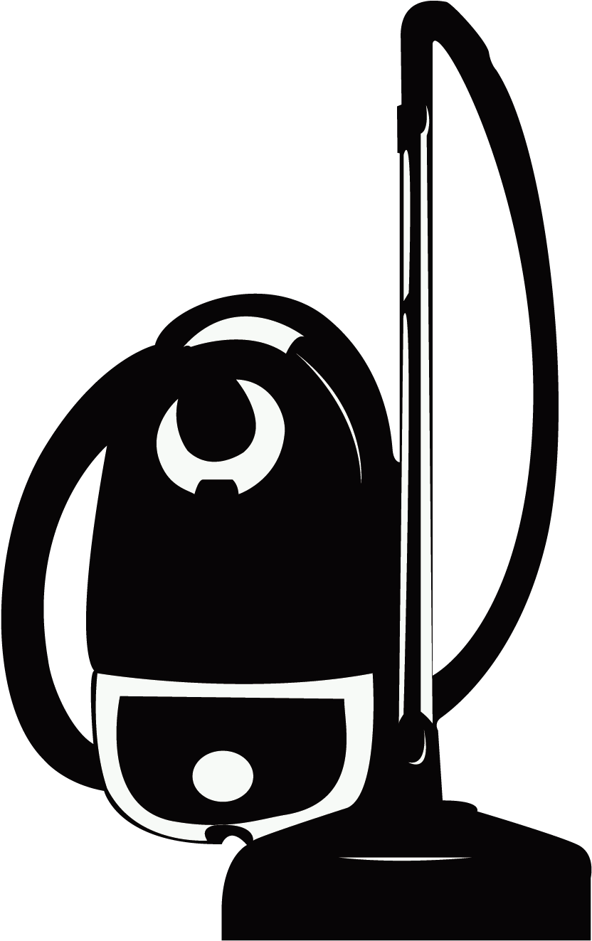 Vacuum Silhouette At Getdrawings - Vacuum Cleaner Silhouette Png Clipart (1289x1834), Png Download