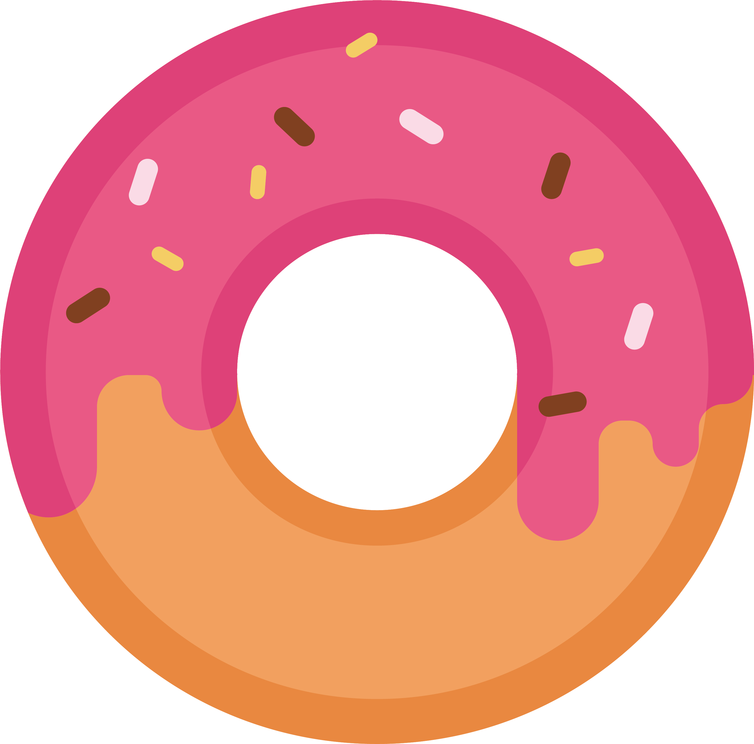 Doughnut Drawing Dessert Icon - De Young Museum Clipart (2954x2914), Png Download