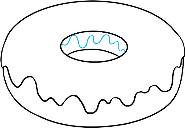 How To Draw Donut - Donut Drawing Clipart (680x678), Png Download