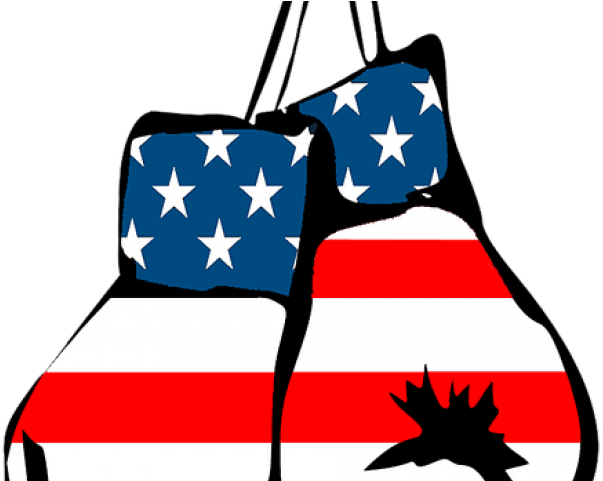 American Flag Boxing Gooves Clipart (640x480), Png Download