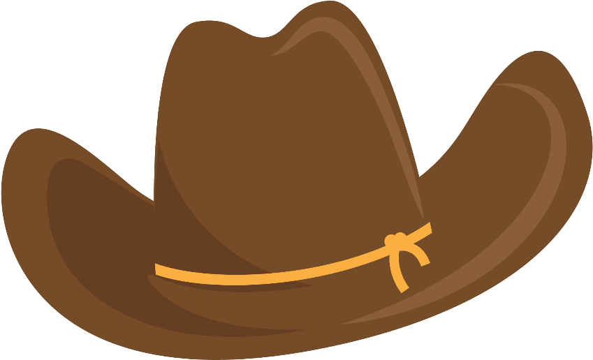 Cowgirl Clipart Brown Cowboy Boot - Sombrero Vaquero Animado Png Transparent Png (849x516), Png Download