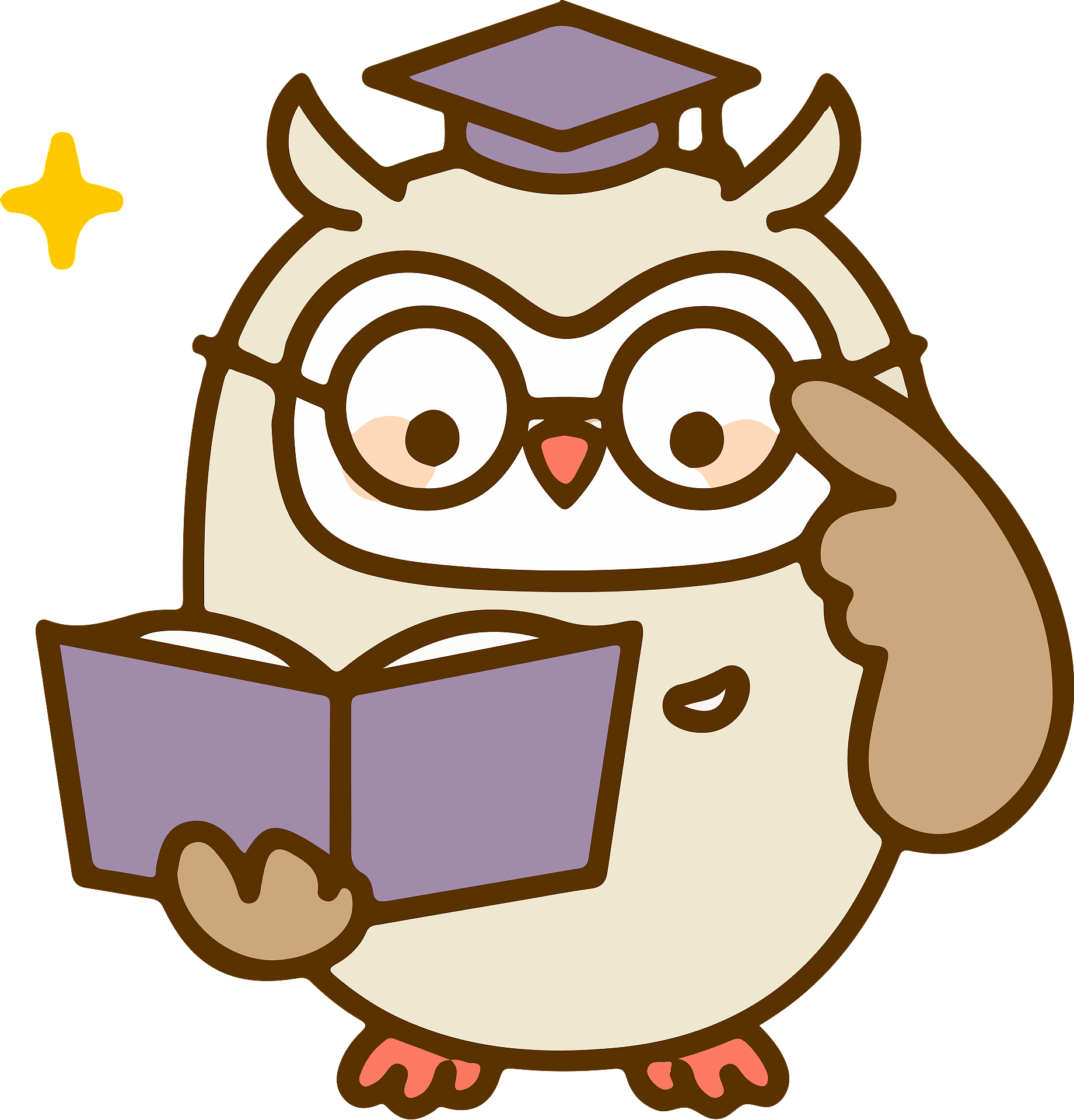 Owl Bird Reading Book Clipart - Teaching Clipart - Png Download (767x800), Png Download