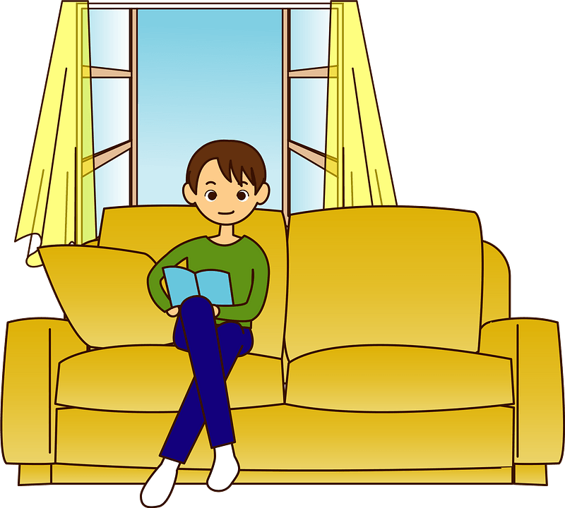 Man Reading Book Clipart - 本 を 読む 男性 イラスト - Png Download (800x720), Png Download