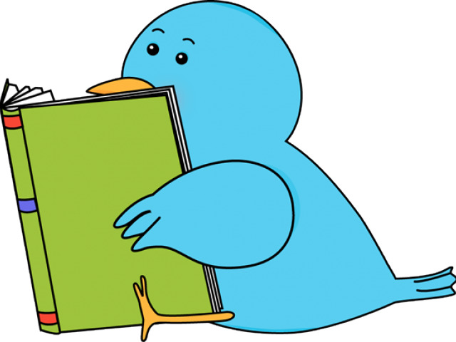 Transparent Reading The Bible Clipart - Bird Reading Clipart - Png Download (640x480), Png Download