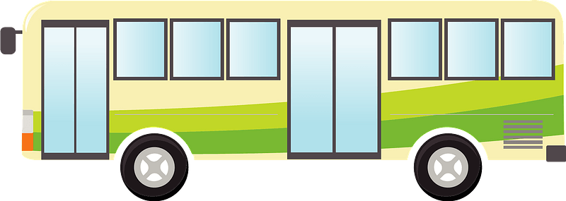 Bus Car Clipart - Commercial Vehicle - Png Download (800x285), Png Download