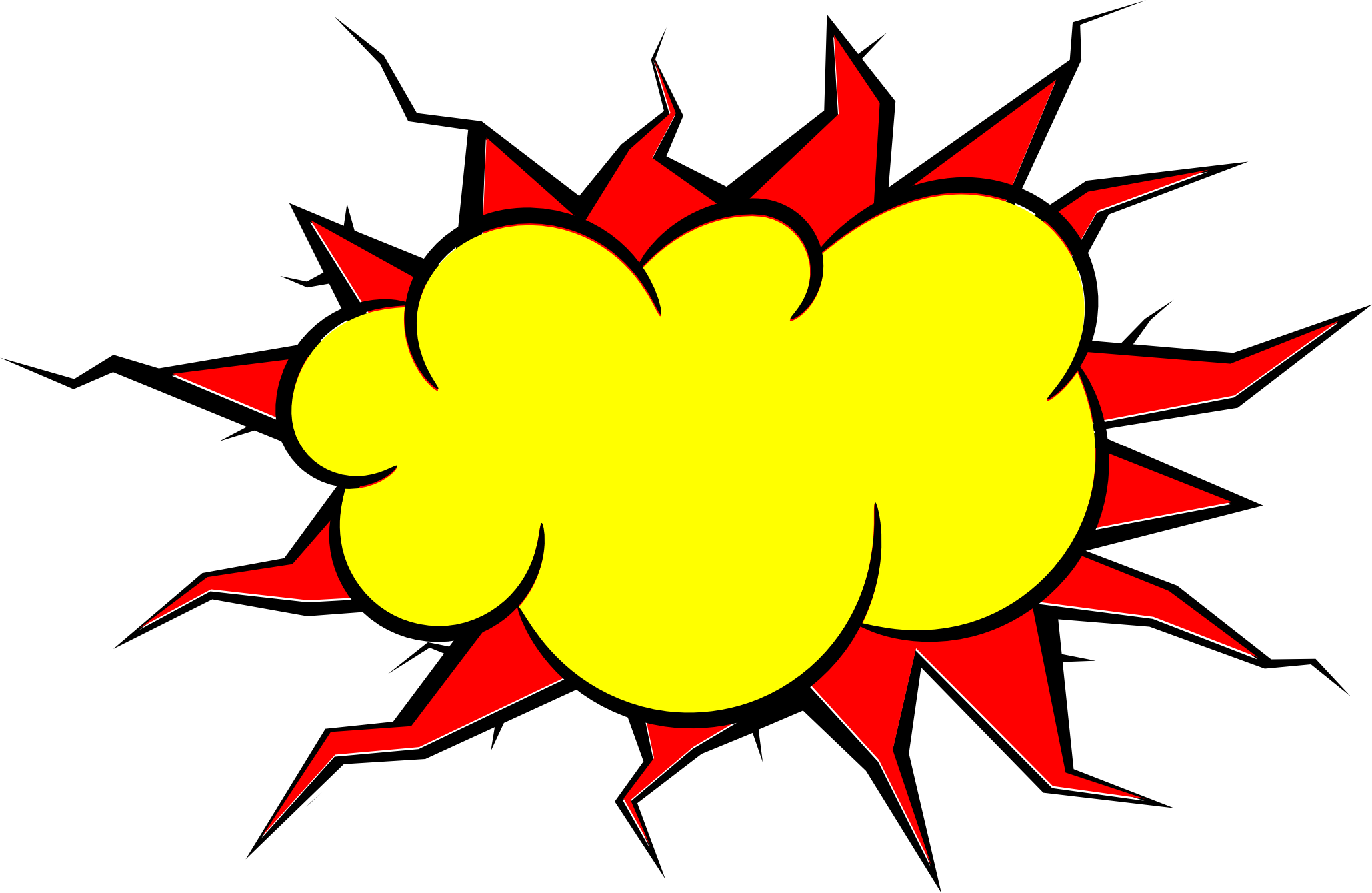 Comics Explosion Clip Art - Vector Comic Bubble Png Transparent Png (2058x1340), Png Download
