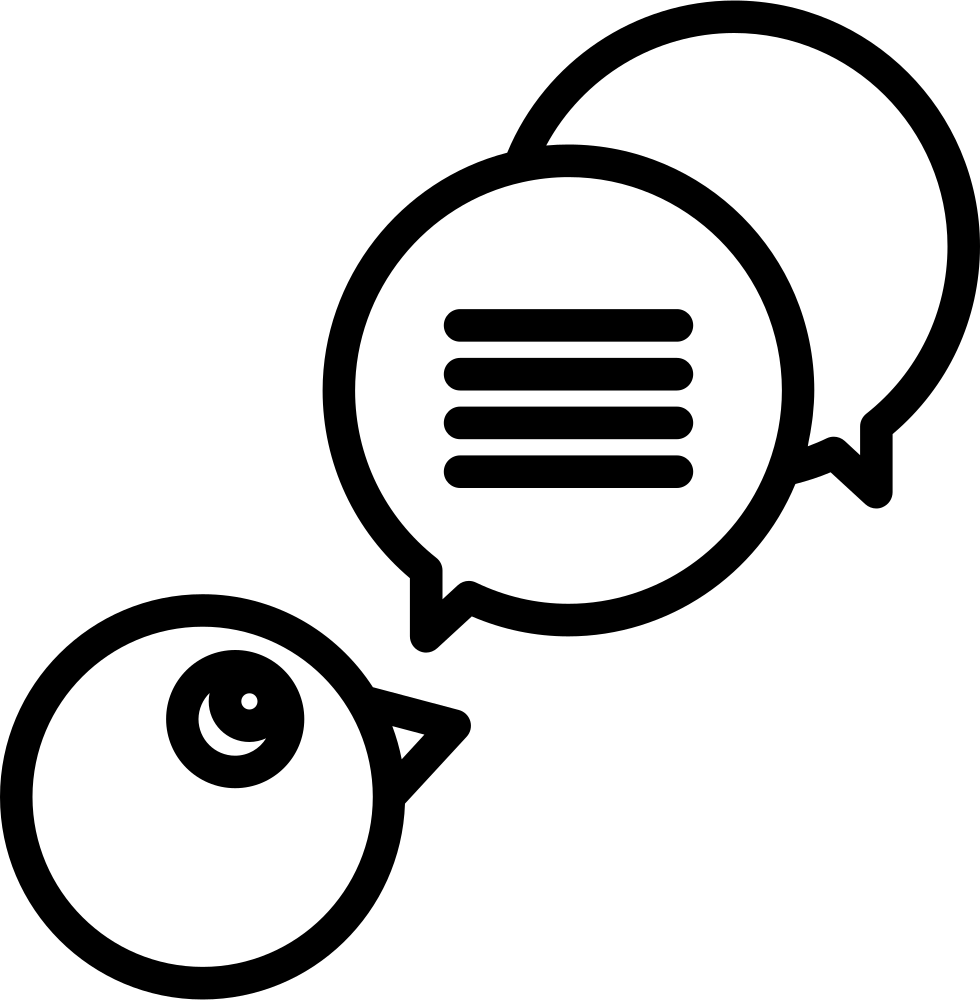 Speech Bubbles Outline Symbol In A Circle Comments - Speech Balloon Clipart (980x1000), Png Download