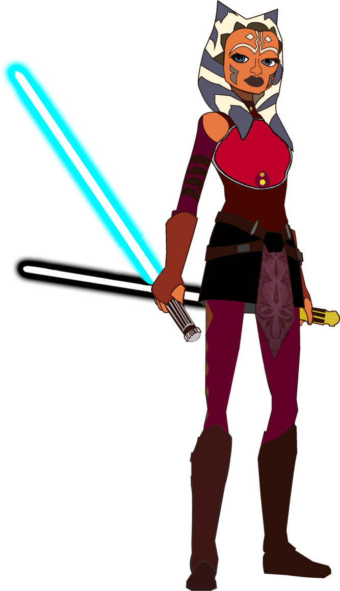 Ahsoka Tano, Jedi Knight By Superherotimefan - Ahsoka Tano Clipart (667x1160), Png Download