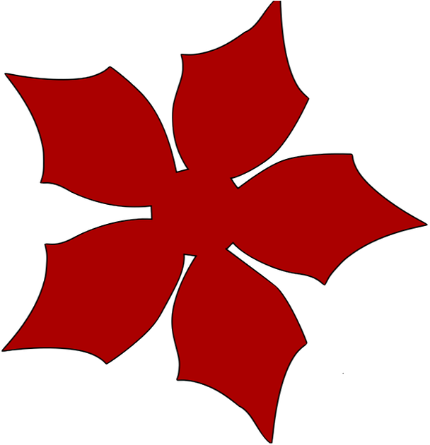 Poinsettia Clipart Design - Poinsetts Clip Art - Png Download (630x681), Png Download