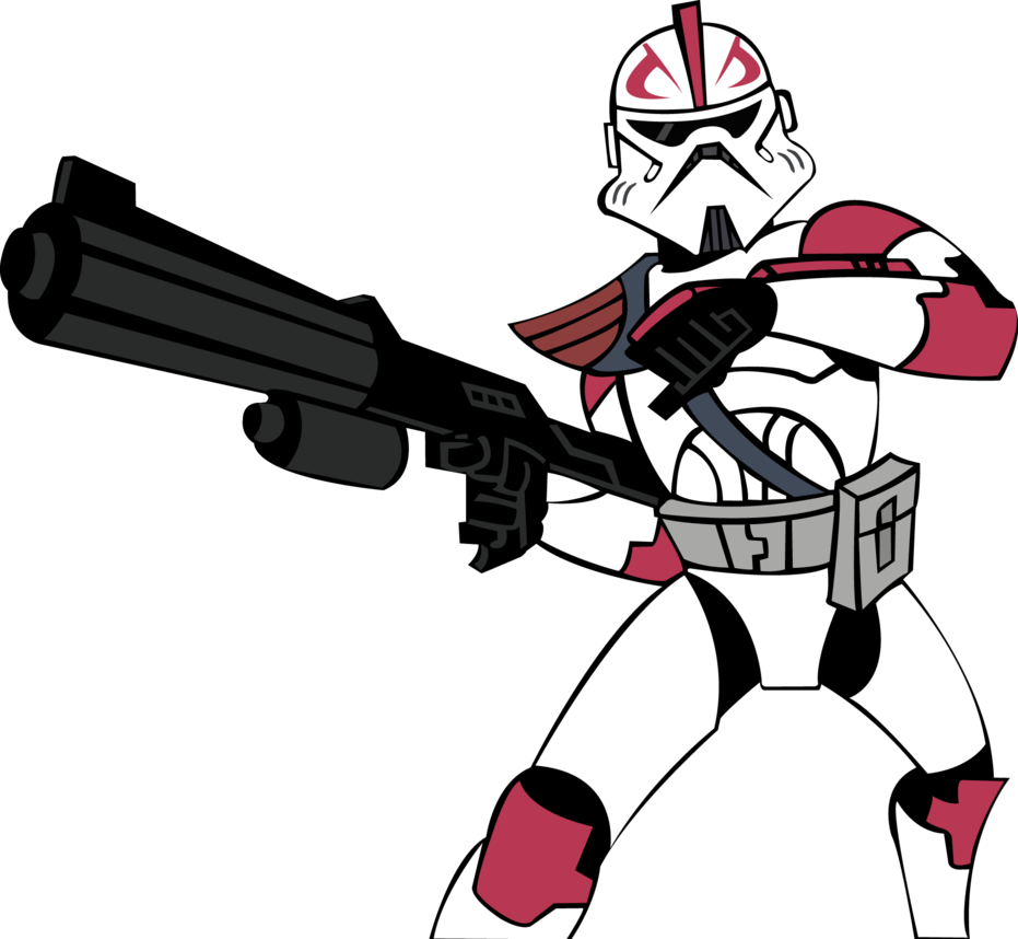 Wars Clipart Star Wars Gun - Clone Trooper Clone Wars 2003 - Png Download (931x858), Png Download
