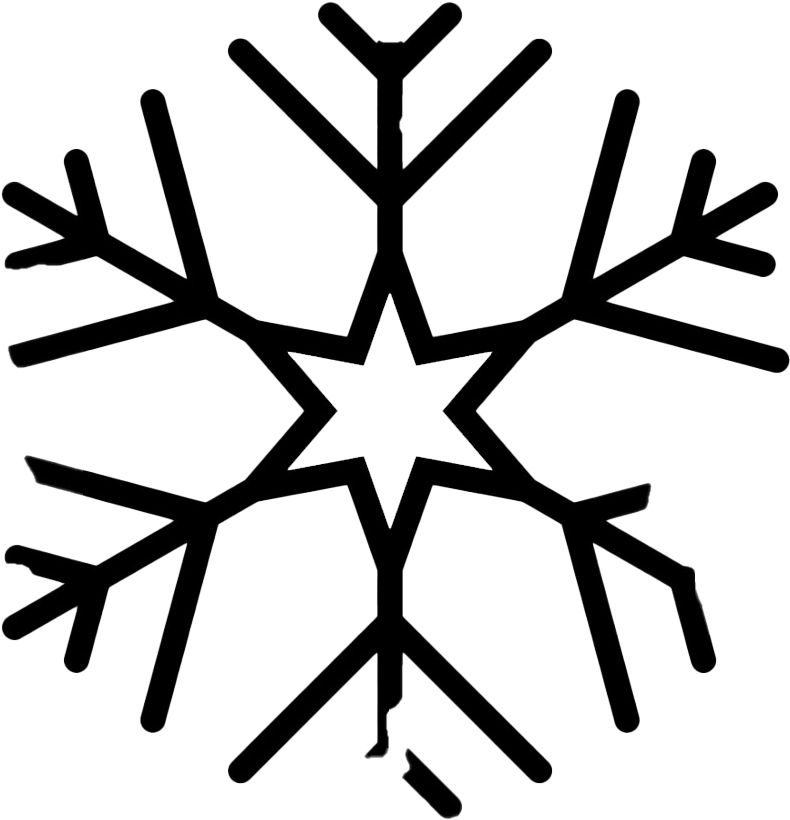 Christmas Black Snowflake Png Clipart - Winter Icon Png Transparent Png (840x977), Png Download