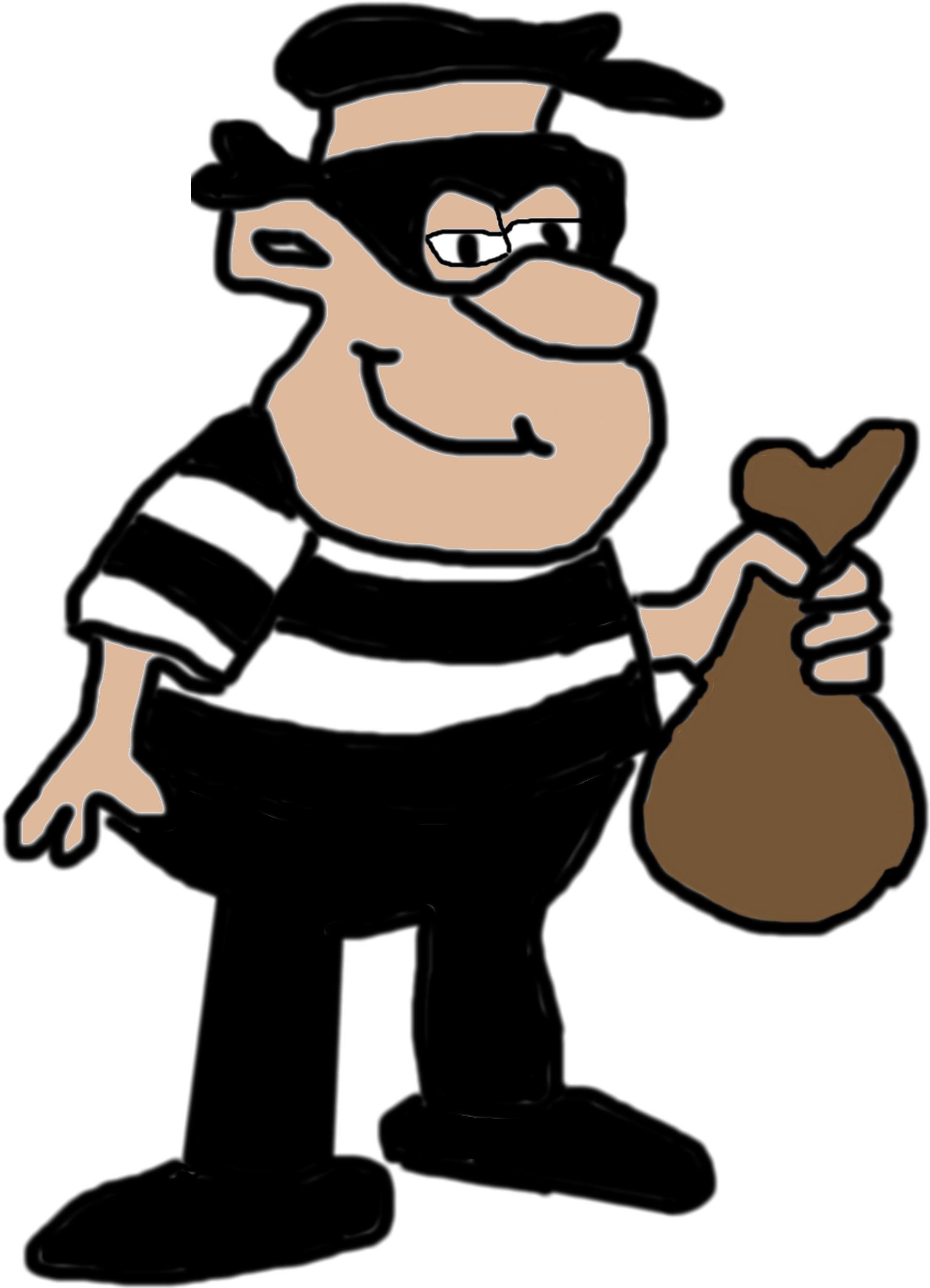 Criminal Clipart Animated - Cartoon Criminal Drawing - Png Download (3000x4000), Png Download