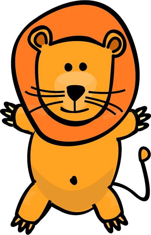 Cute Lion Clipart - Cartoon Wolf Sticker - Png Download (515x800), Png Download