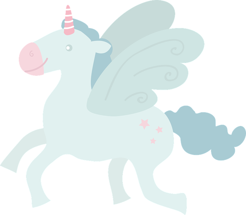 Unicorn, Fly, By Side, Wings, Horse - ปีก ยู นิ คอร์น Clipart (823x720), Png Download